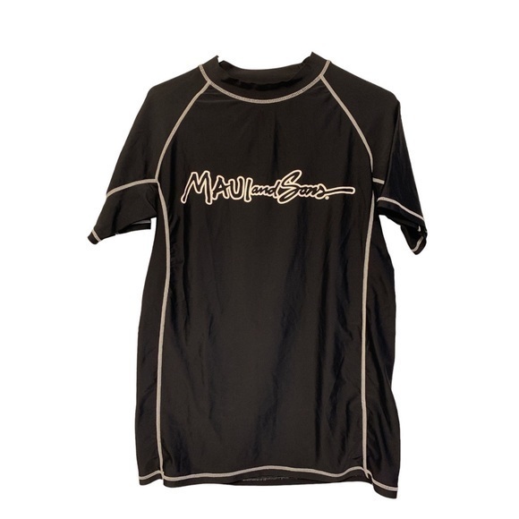 Maui and Sons Other - Maui & Sons Black Swimming Boarding Surf Shirt Size Small EUC #7576
